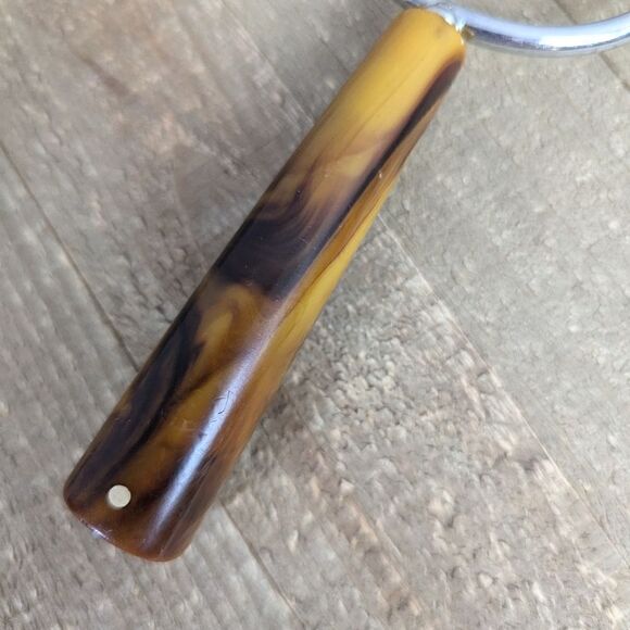 Bakelite handle 2 prong meat fork, mid century modern carving fork - Picture 5 of 6